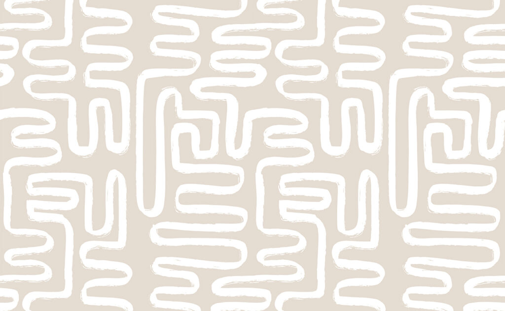 Laberinto de líneas blancas — diseño completo