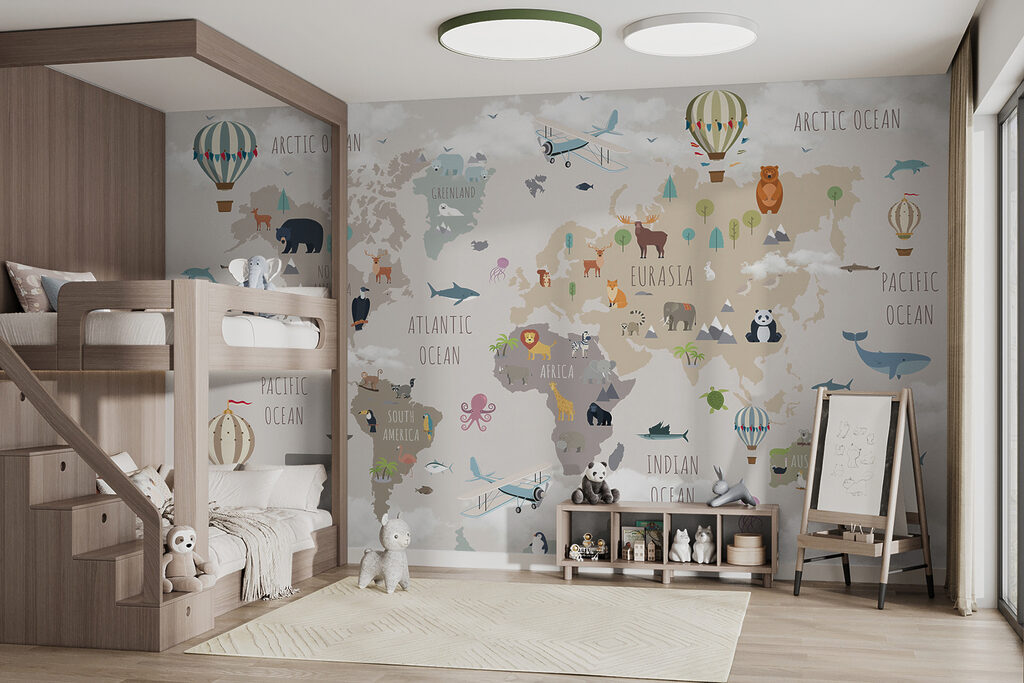 Mapa animal y globos — interior 9