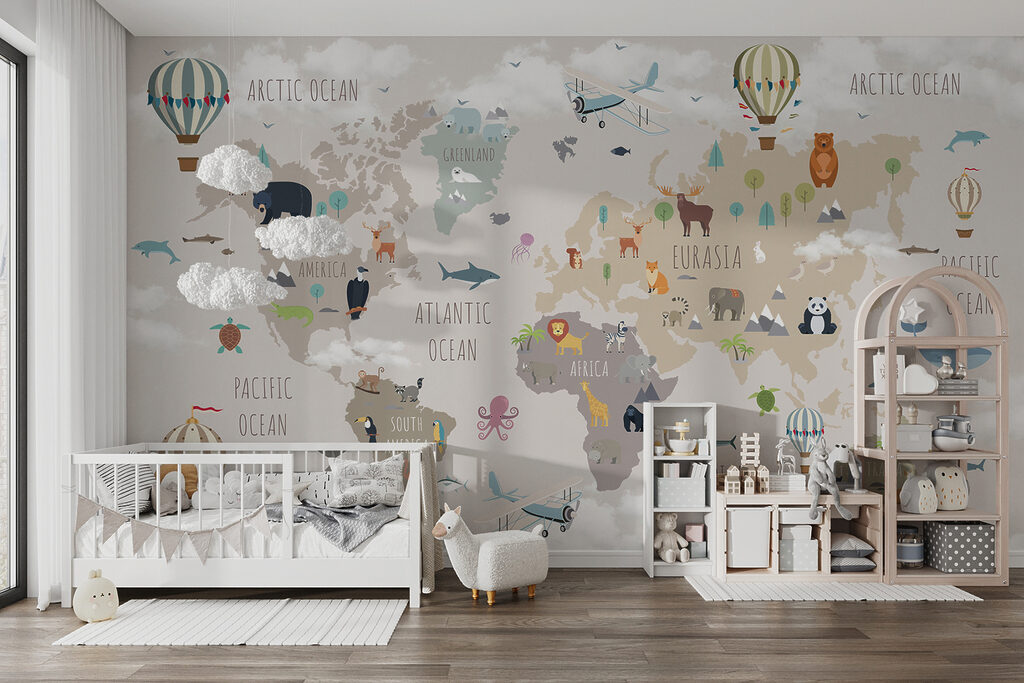 Mapa animal y globos — interior 10
