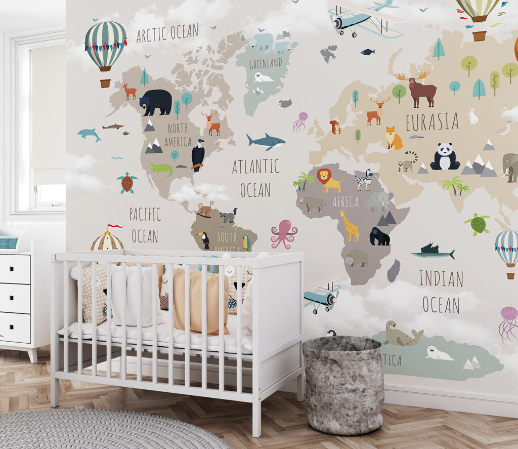 Mapa animal y globos — interior 6