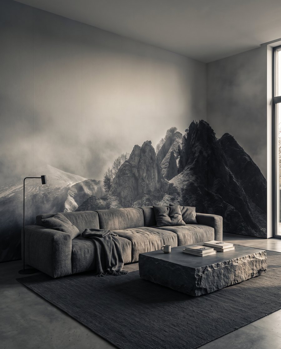 Cumbres oscuras bajo nubes — interior 2