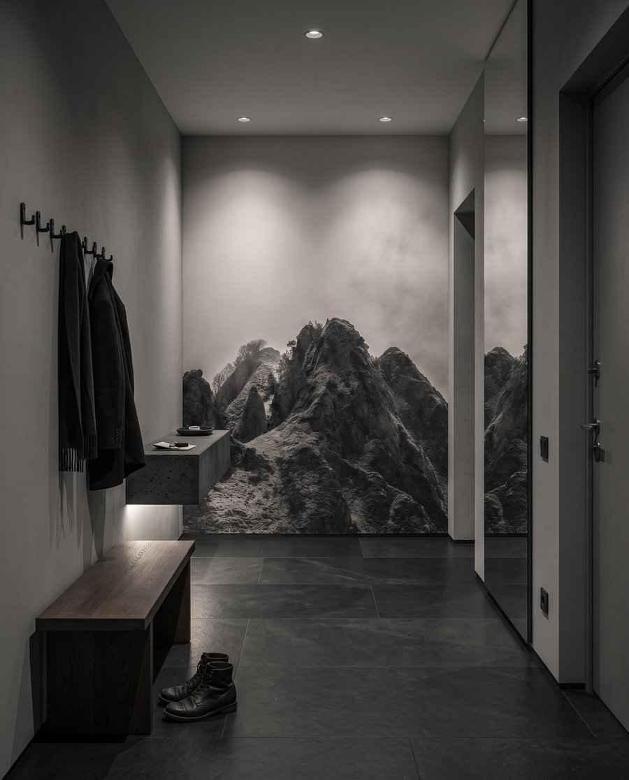 Cumbres oscuras bajo nubes — interior 3