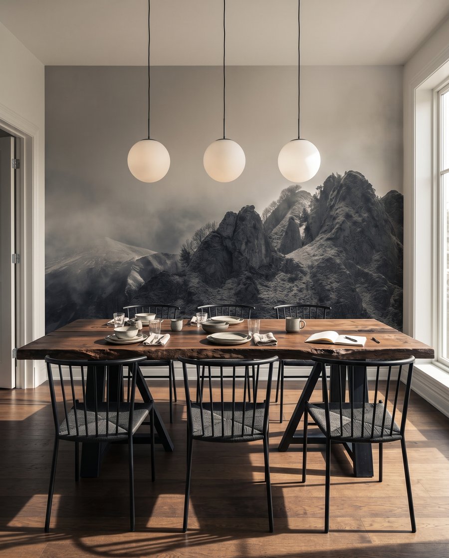 Cumbres oscuras bajo nubes — interior 5