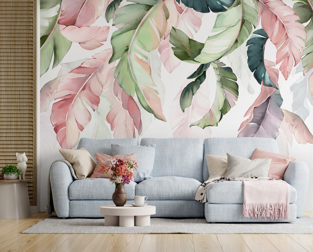 Hojas pastel colgantes — interior 1
