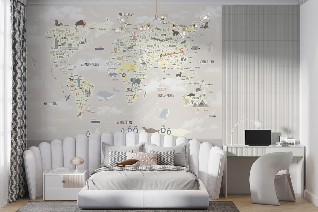 Mapa azul con nubes — interior 4