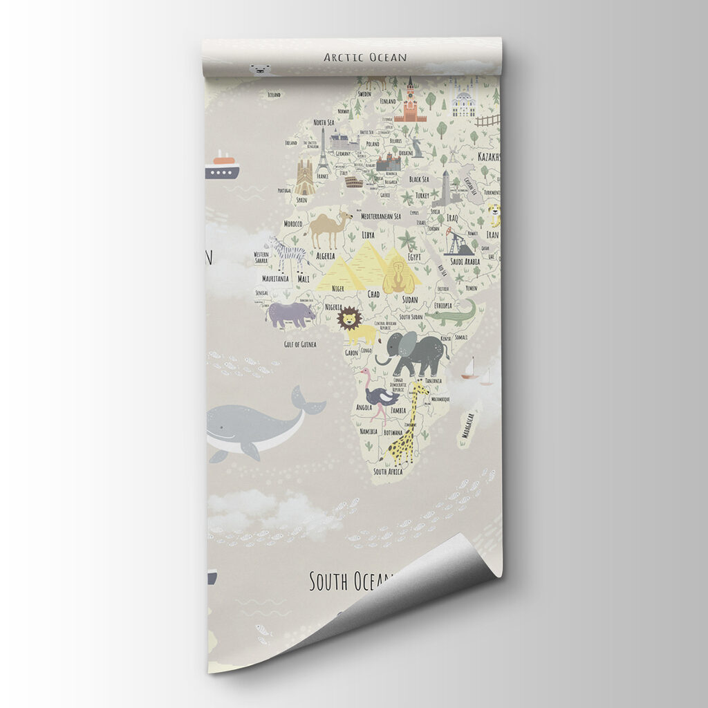 Mapa azul con nubes — vista del producto