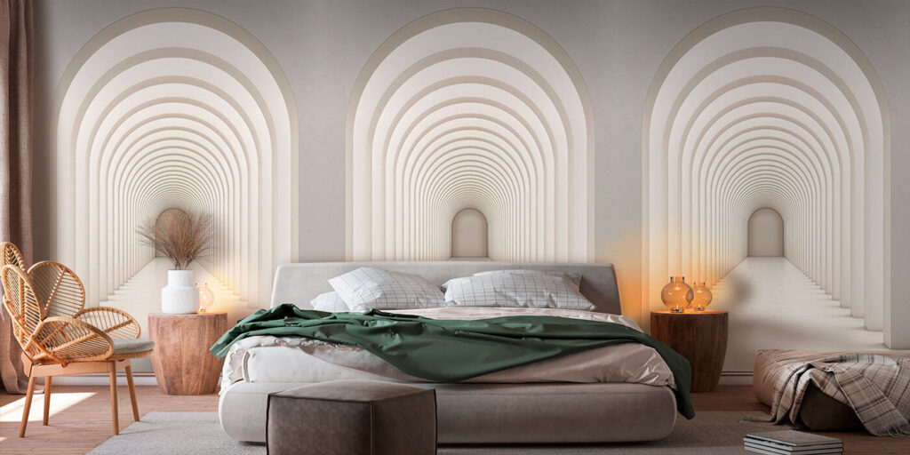 Tres pasillos de arcos — interior 2
