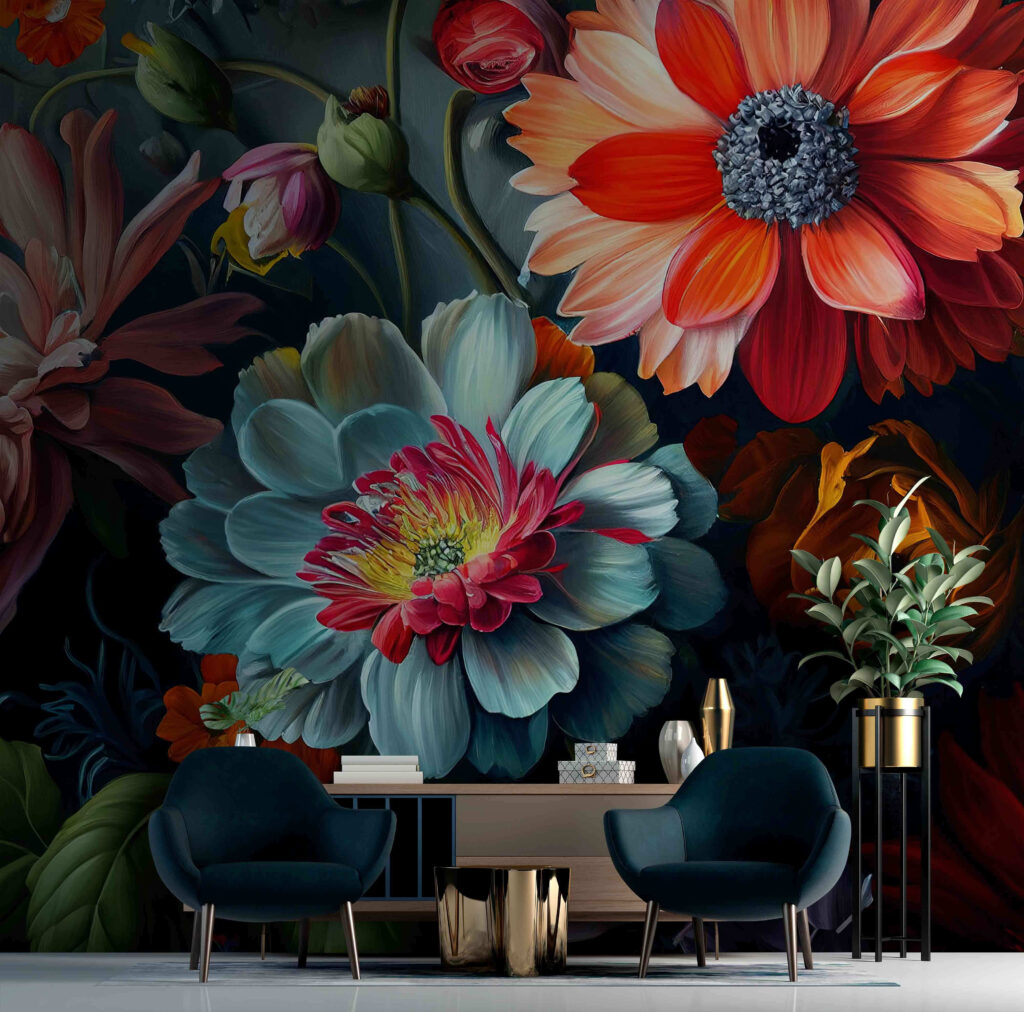 Flores de tonos joya — interior 2