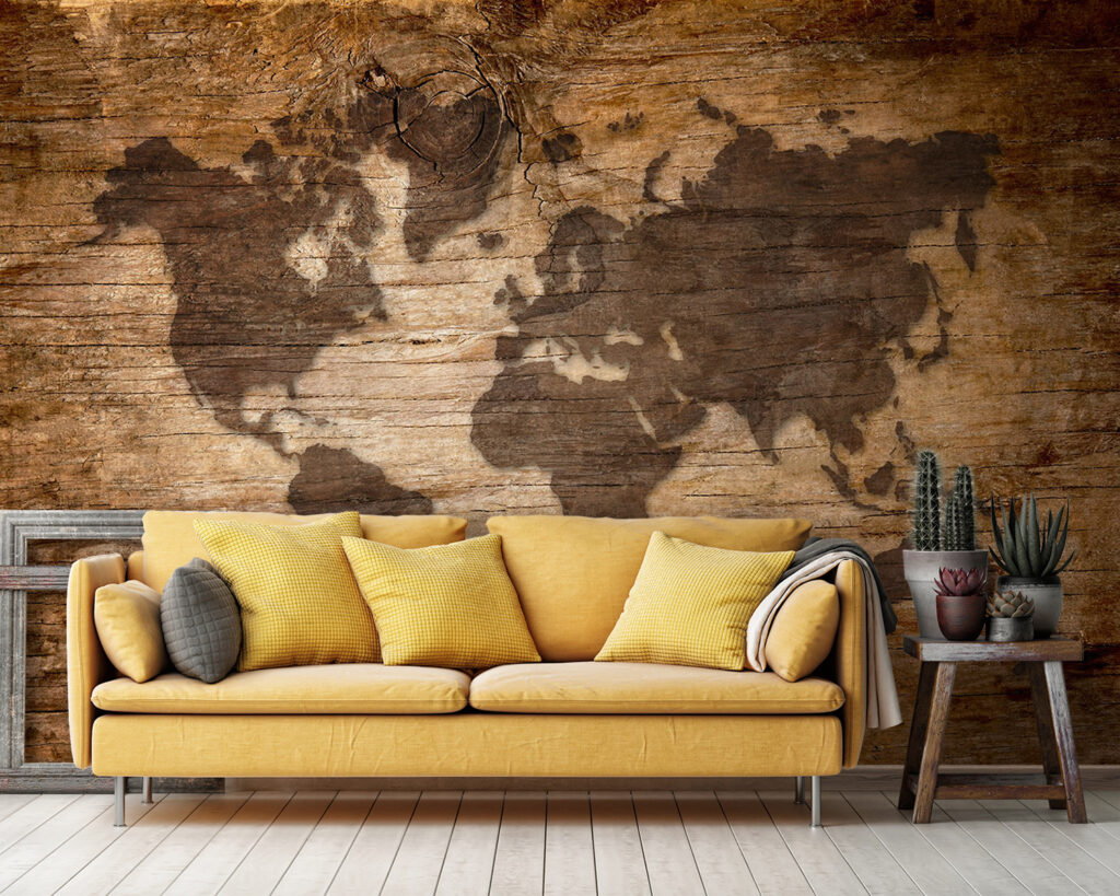 Mapa antiguo sobre tablas — interior 1