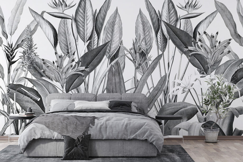 Flores tropicales entre hojas — interior 3