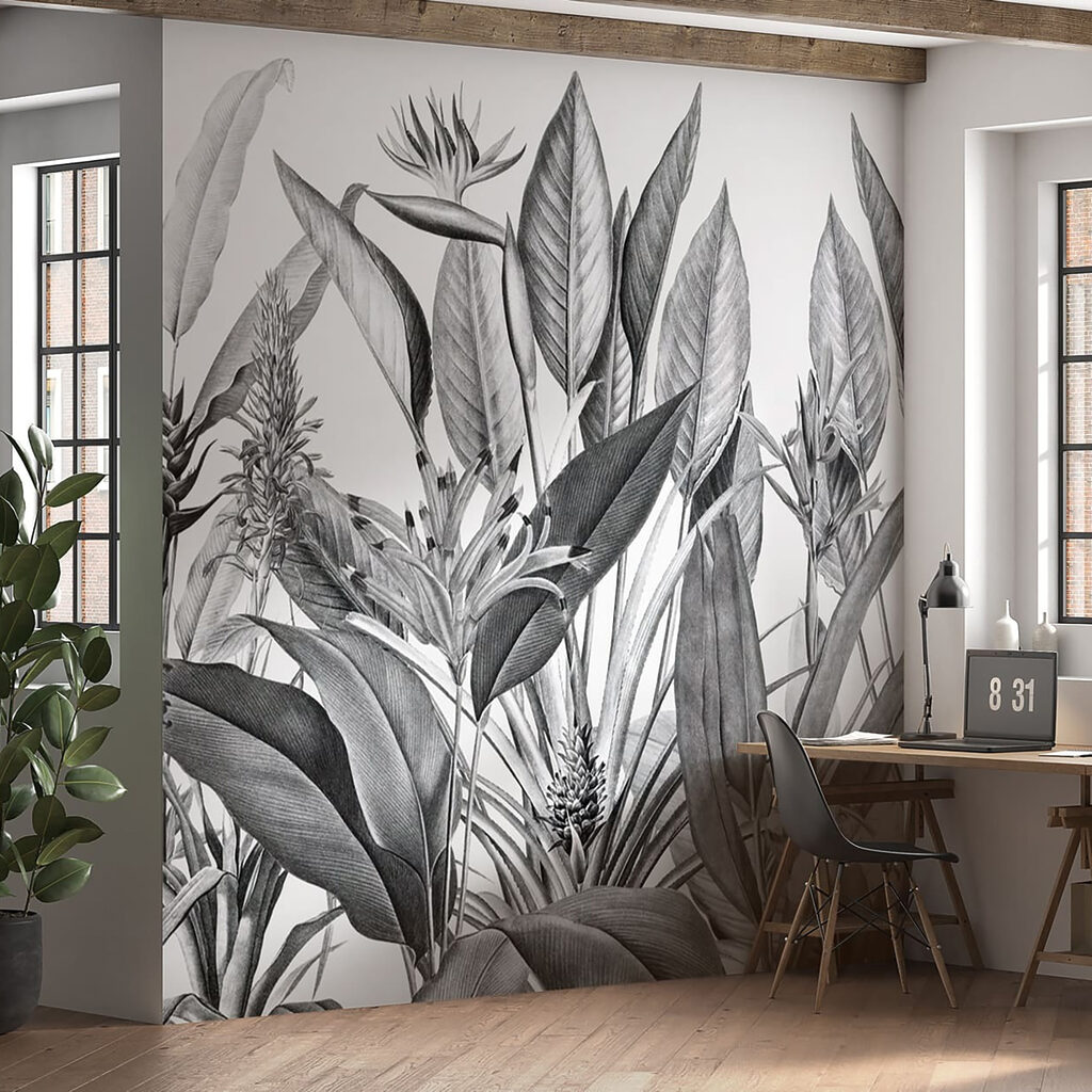 Flores tropicales entre hojas — interior 4