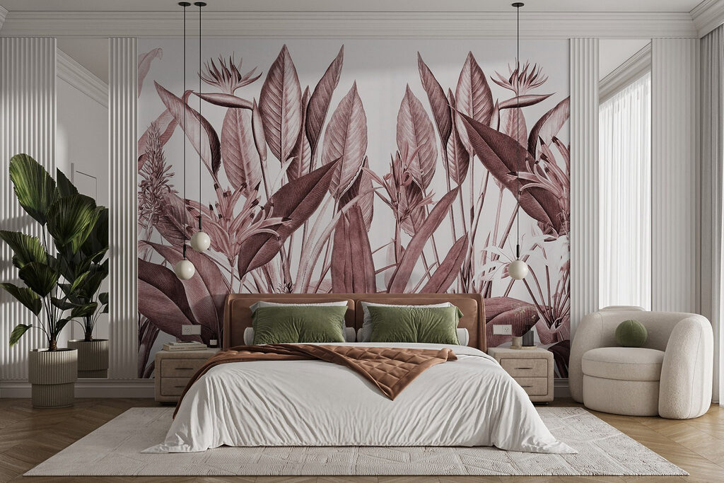 Flores tropicales entre hojas — interior 2