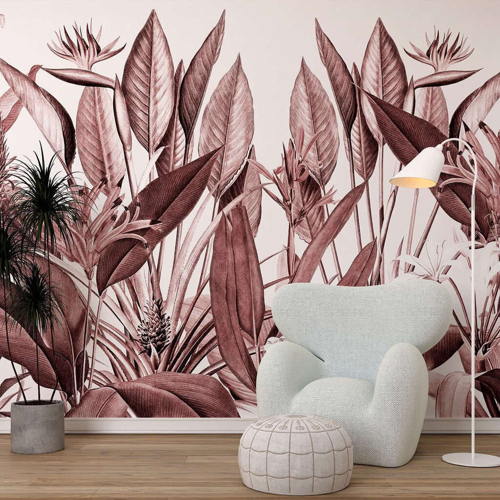 Flores tropicales entre hojas — interior 3