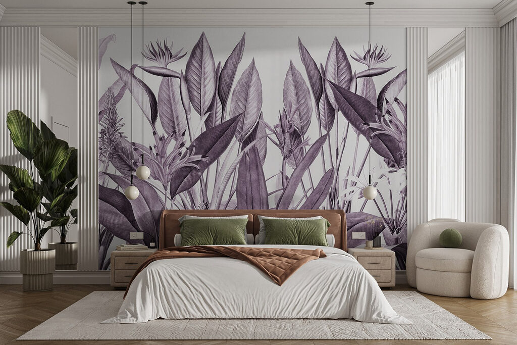 Flores tropicales entre hojas — interior 2