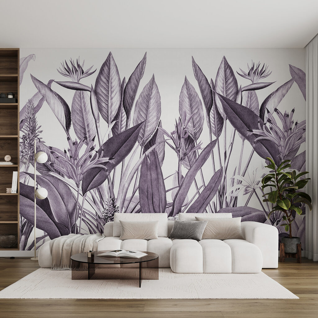Flores tropicales entre hojas — interior 1