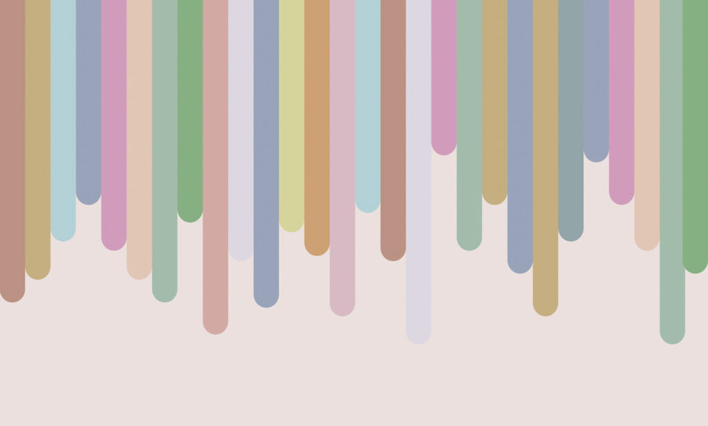 Franjas pastel redondeadas — diseño completo