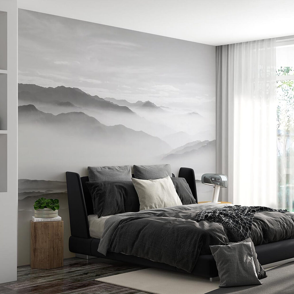 Montañas grises con niebla — interior 4