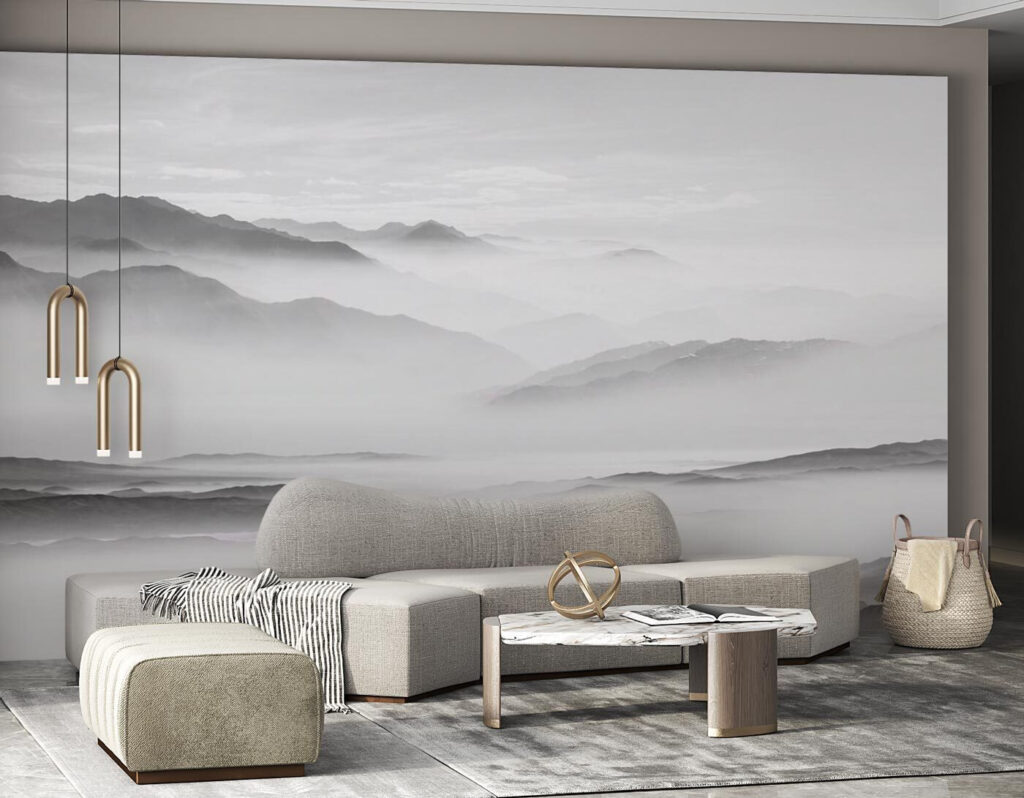 Montañas grises con niebla — interior 3