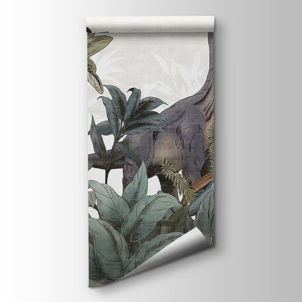 Dinosaurios entre palmeras — vista del producto