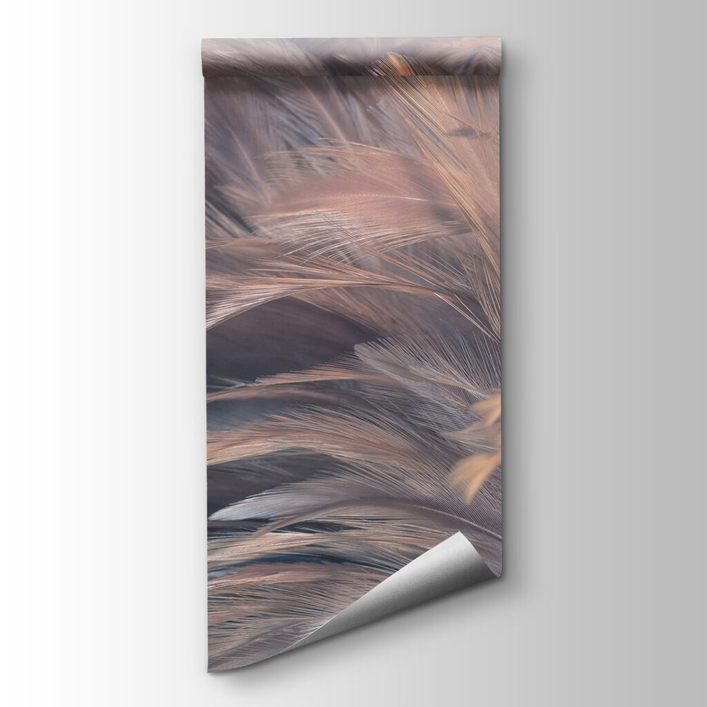 Plumas grises y rosadas — vista del producto