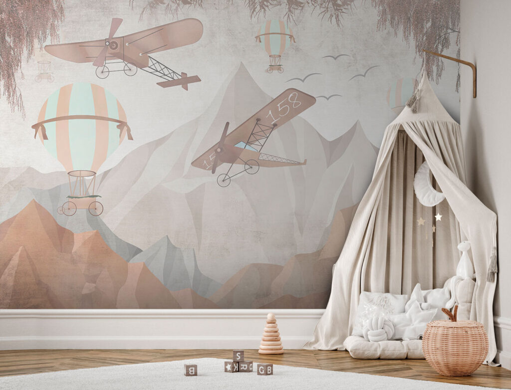 Avionetas sobre montañas beige — interior 2