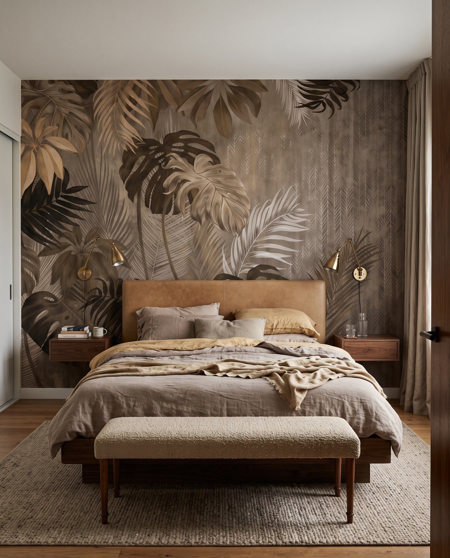 Hojas en sombras marrones — interior 2