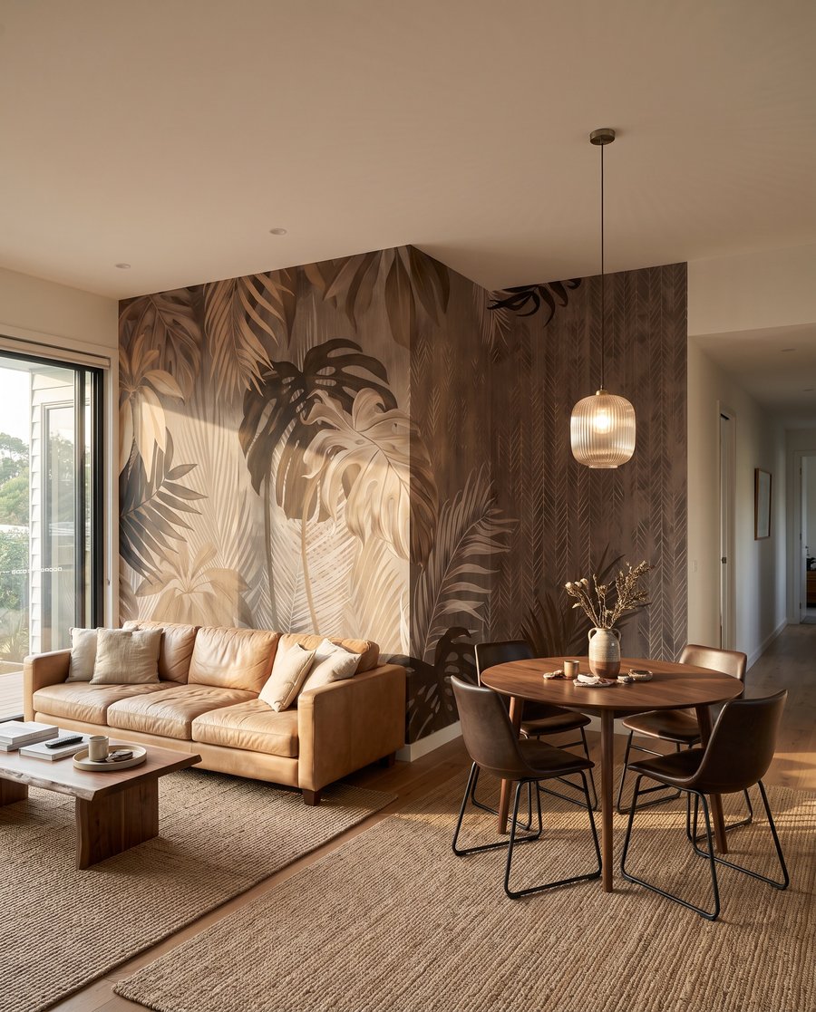 Hojas en sombras marrones — interior 3
