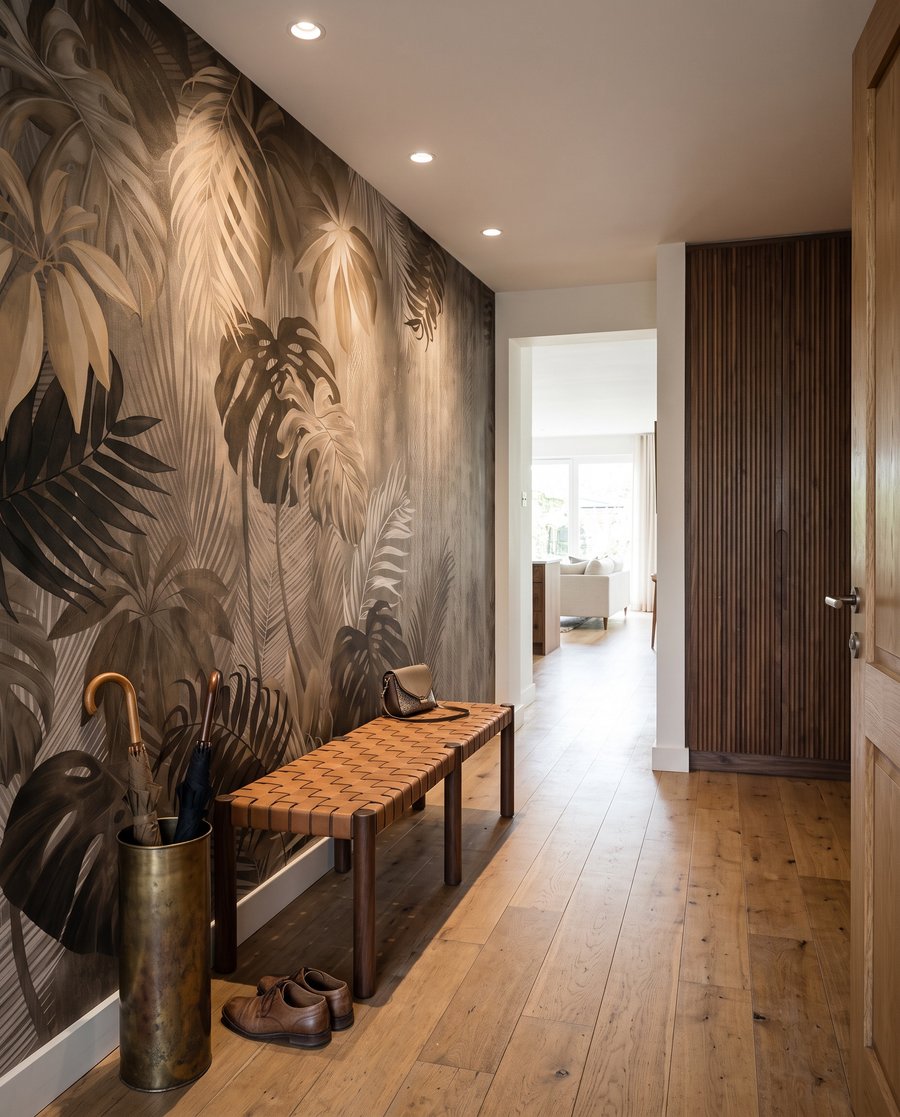 Hojas en sombras marrones — interior 5