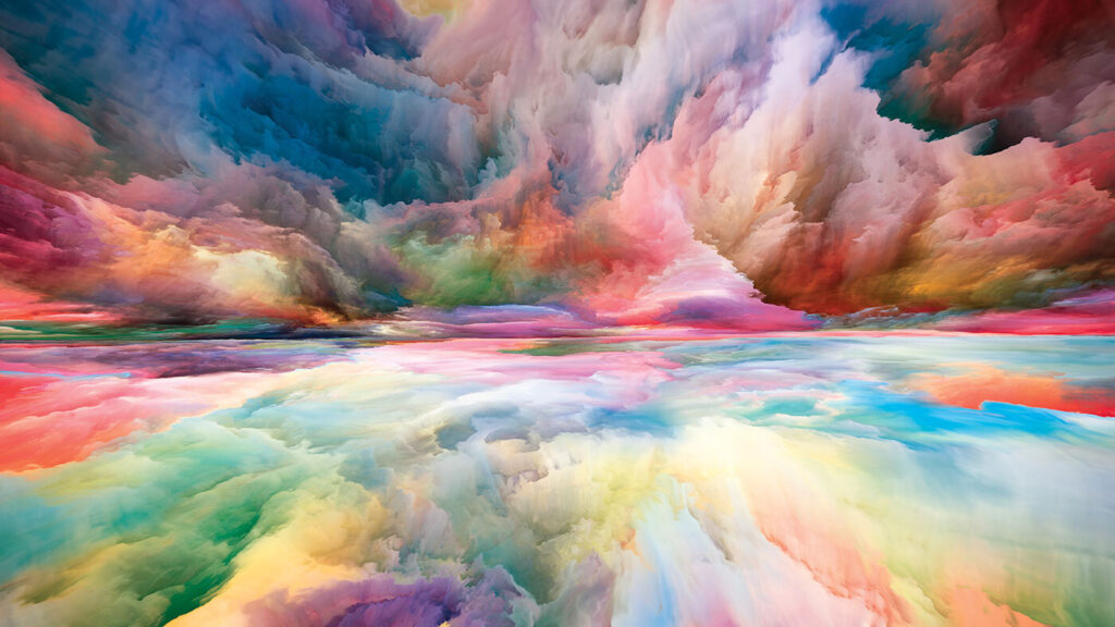 Nubes de colores — diseño completo