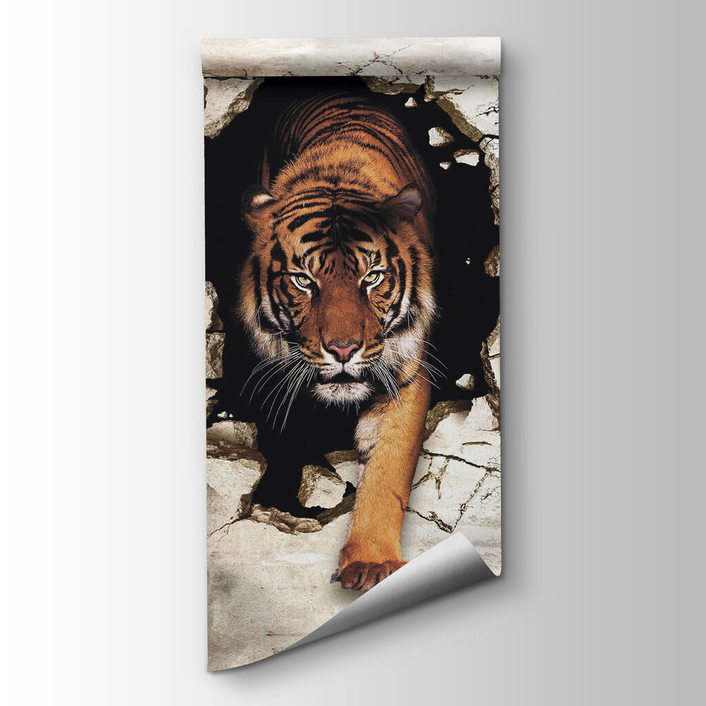 Tigre saliendo del muro — vista del producto