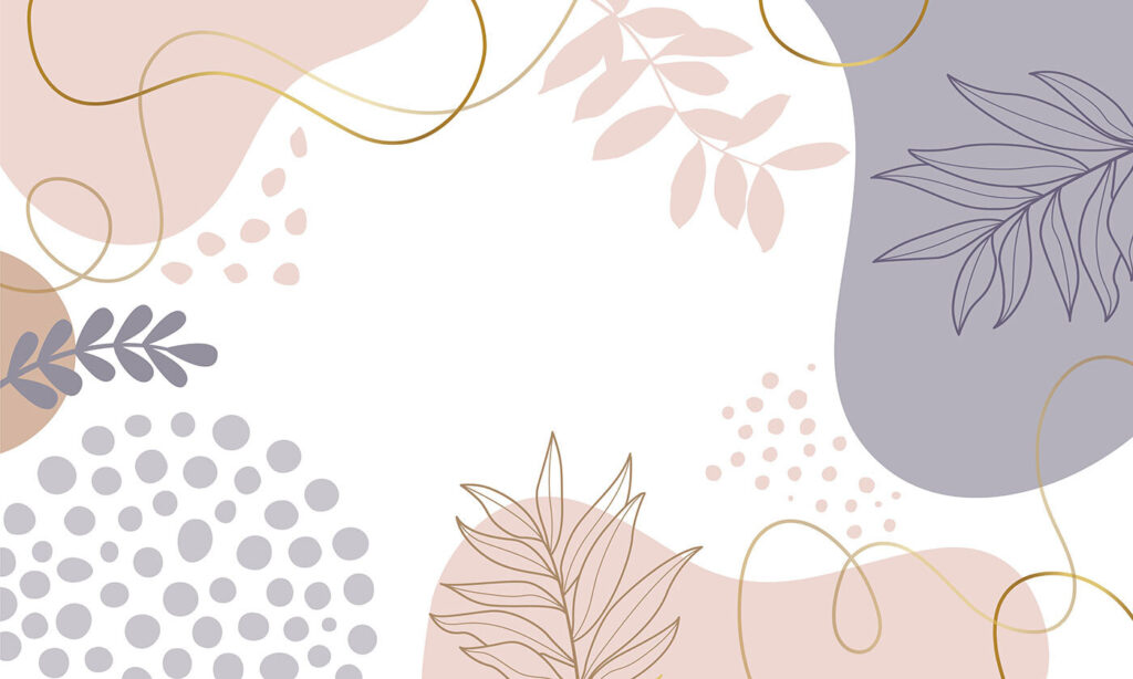 Formas pastel en blanco — diseño completo