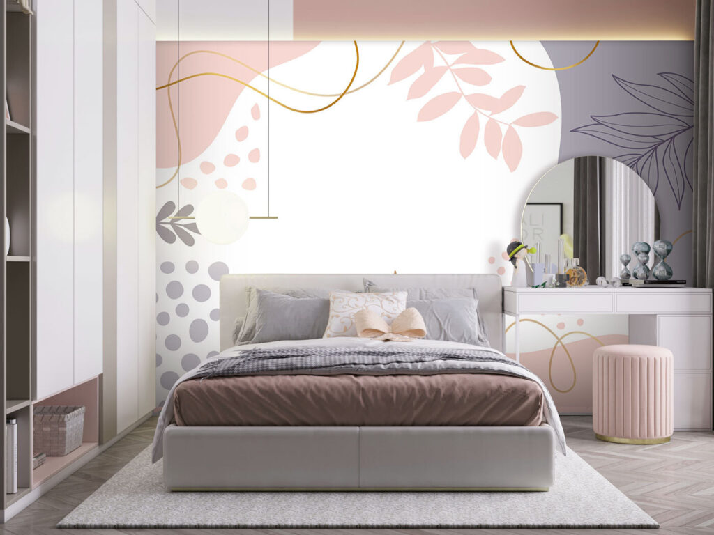 Formas pastel en blanco — interior 1