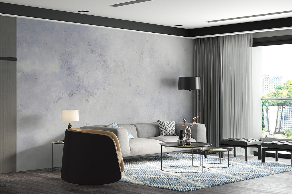 Neblina de pintura azul — interior 3