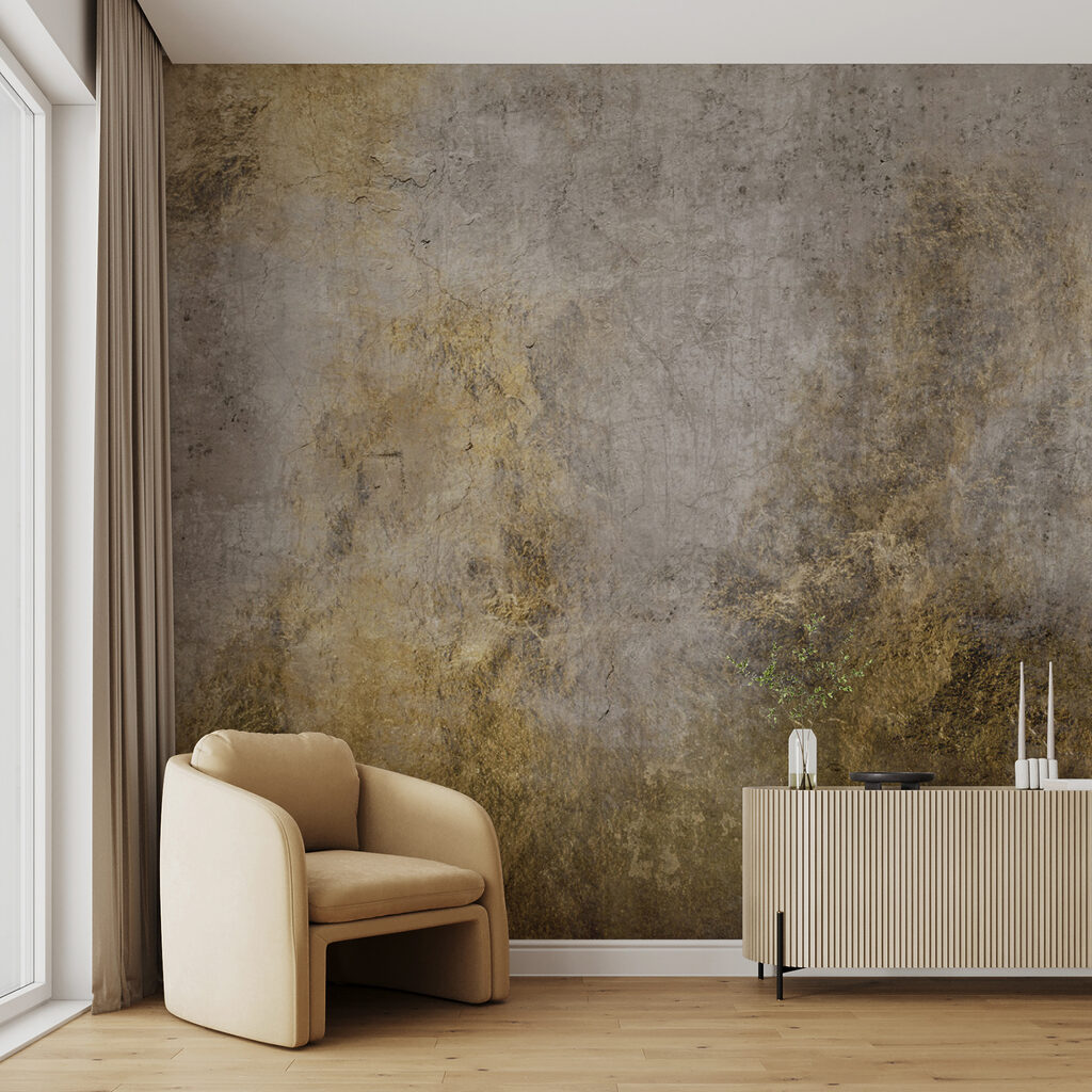 Pintura ocre sobre gris — interior 4