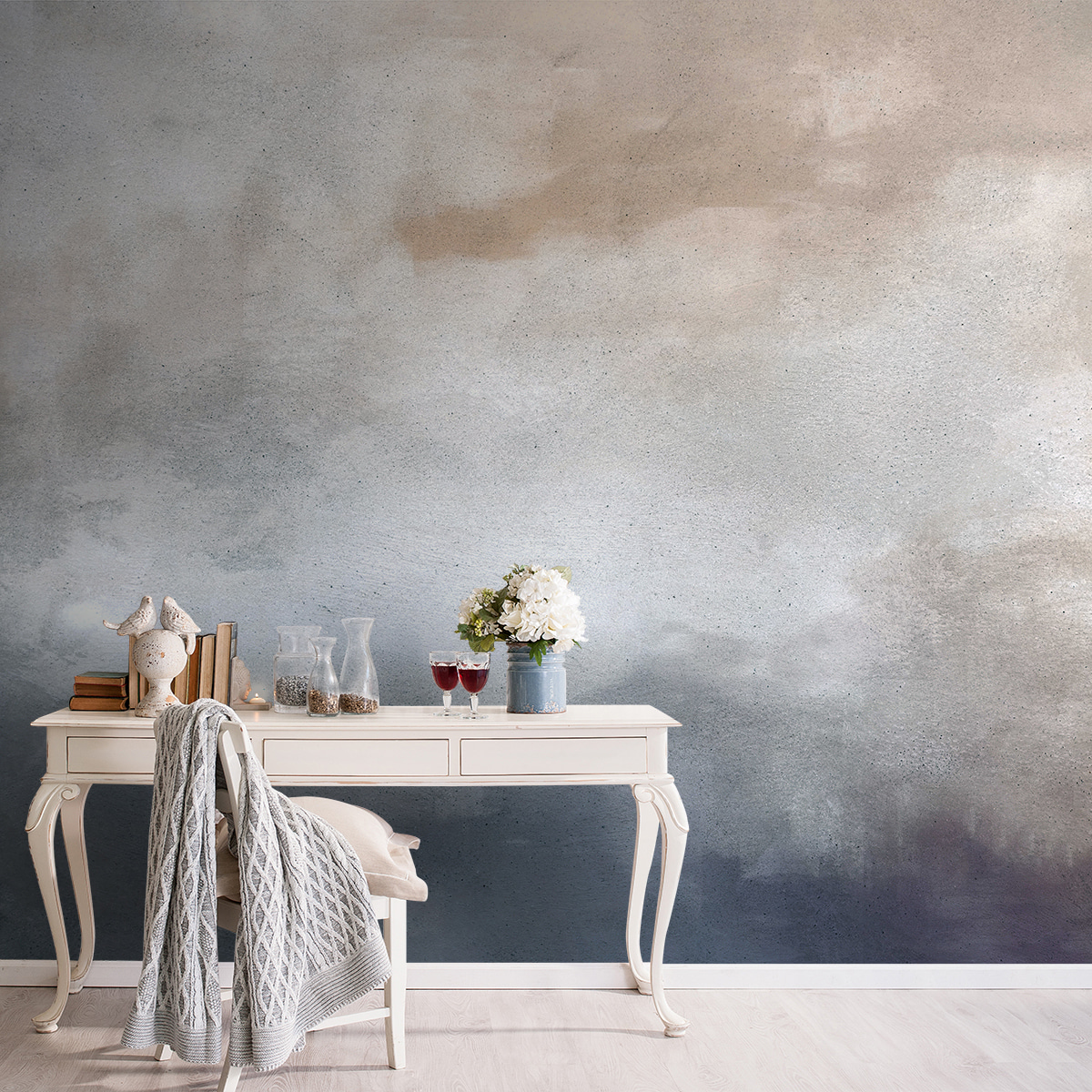 Pintura gris azulada en un interior