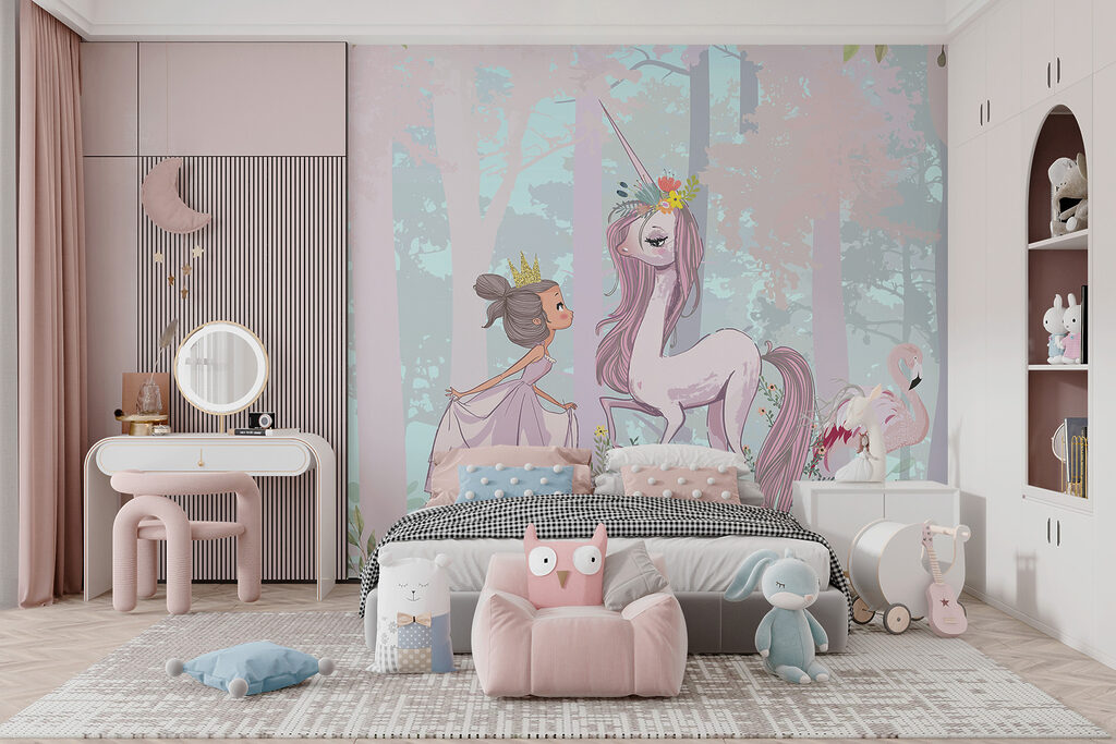 Princesa con unicornio rosa — interior 4