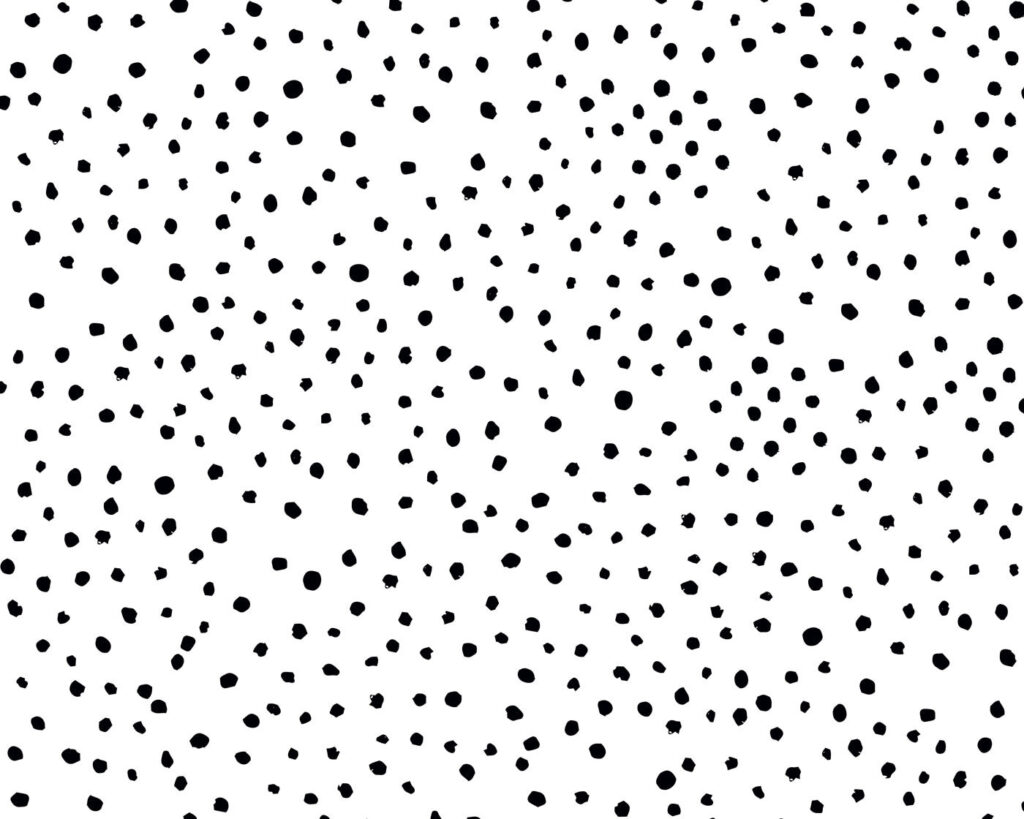 Puntitos negros dispersos — diseño completo