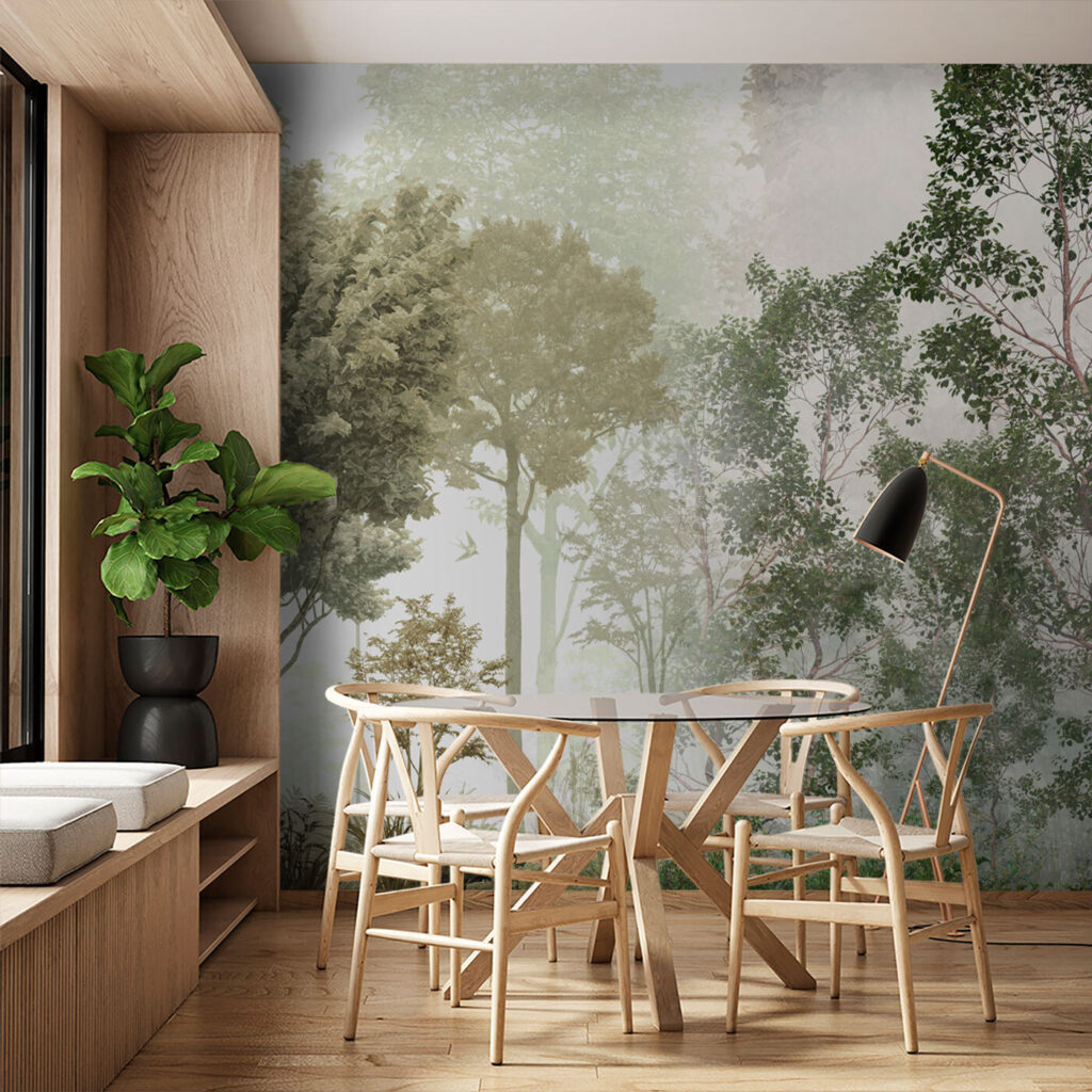 Copas verdes con luz — interior 1