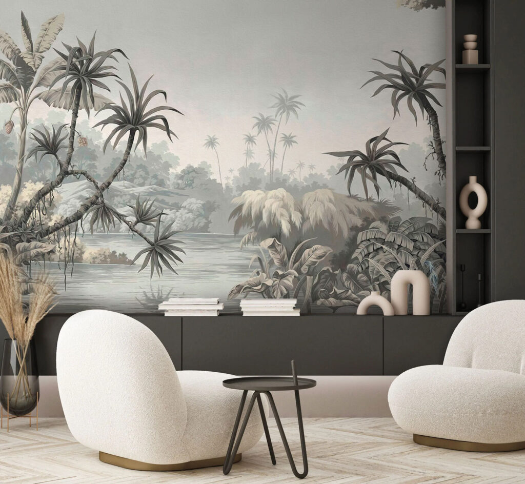 Palmeras junto al lago — interior 1