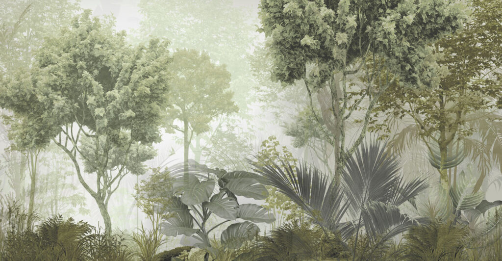 Bosque verde matinal — diseño completo