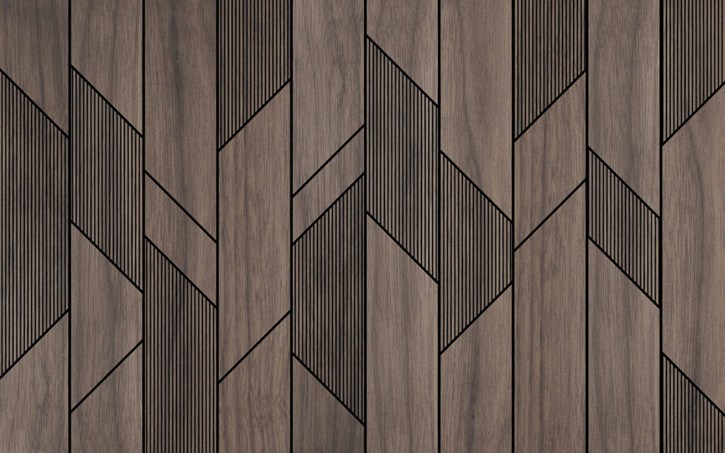 Franjas oscuras estriadas — diseño completo