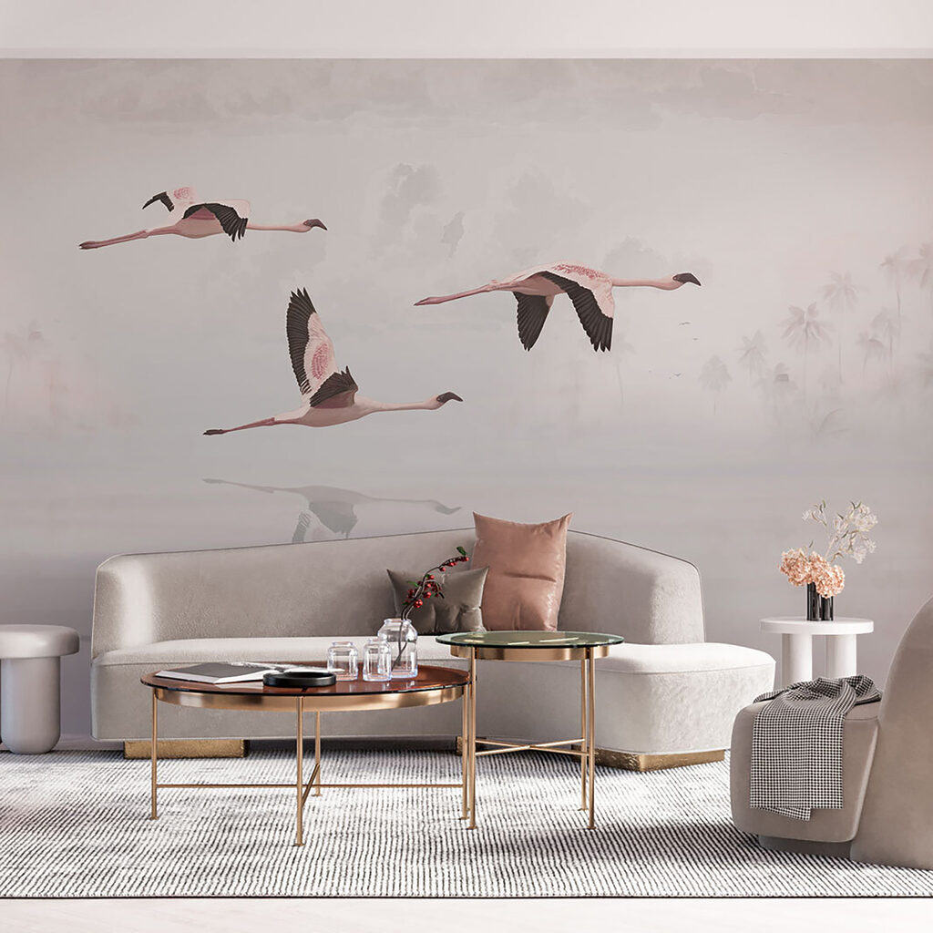 Flamencos sobre agua pálida — interior 5