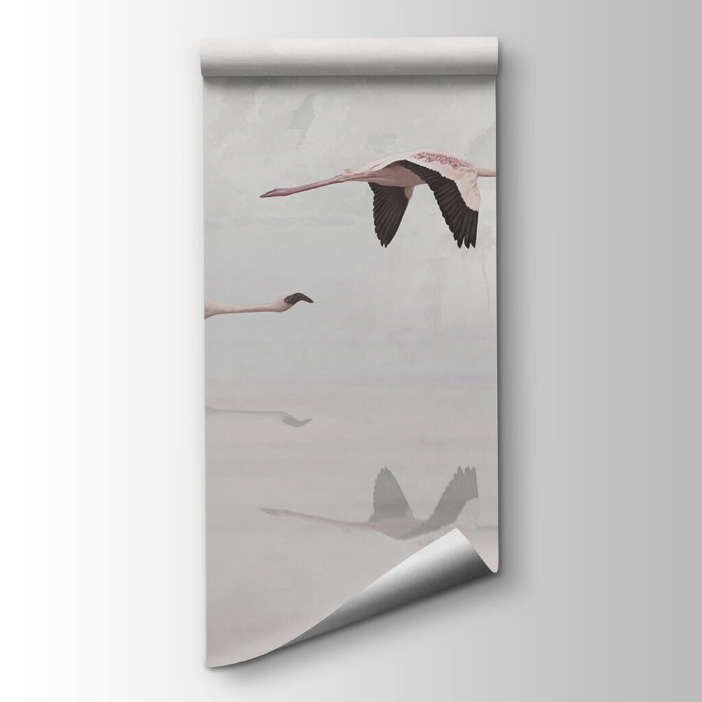 Flamencos sobre agua pálida — vista del producto