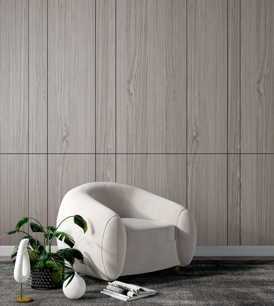 Paneles de madera grises — interior 1