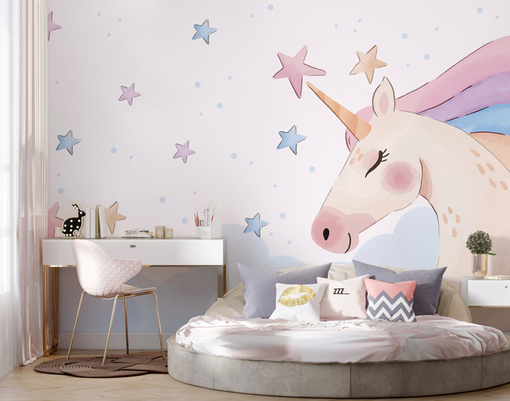 Unicornio con estrellas flotantes — interior 4