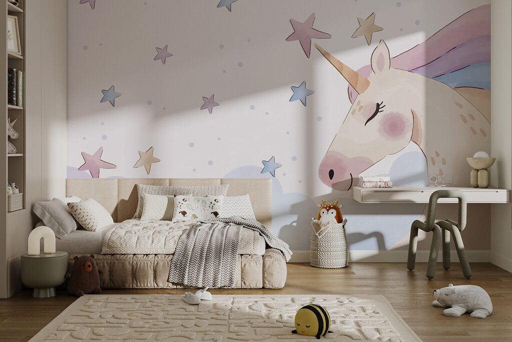 Unicornio con estrellas flotantes — interior 6