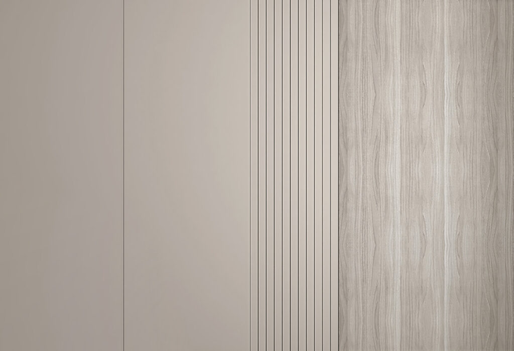 Franjas tranquilas en taupe — diseño completo