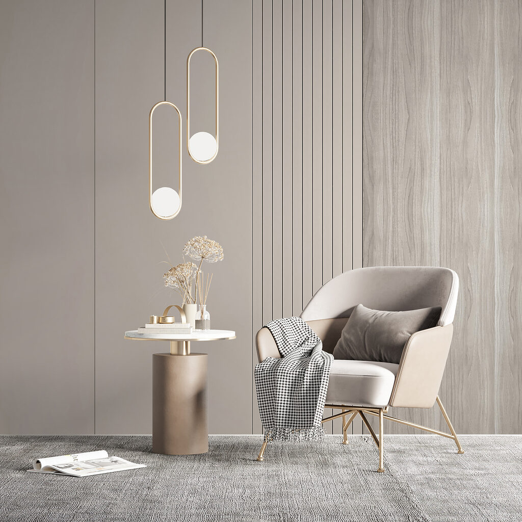 Franjas tranquilas en taupe — interior 5