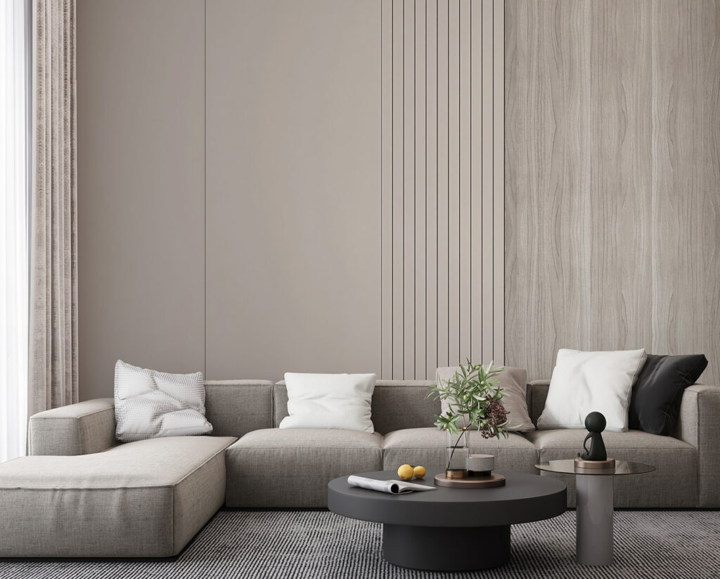 Franjas tranquilas en taupe — interior 3