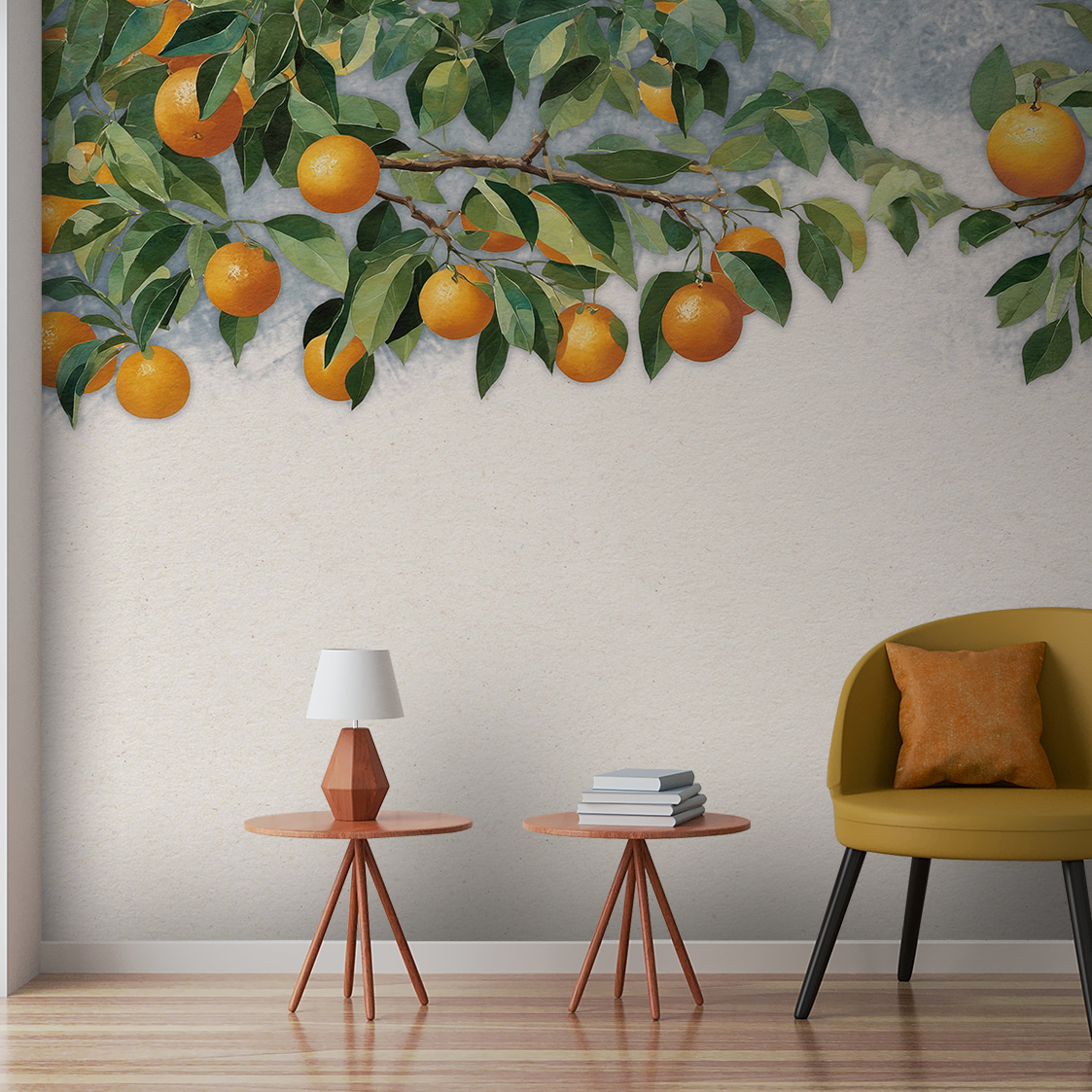 Ramas de naranjas — interior 1